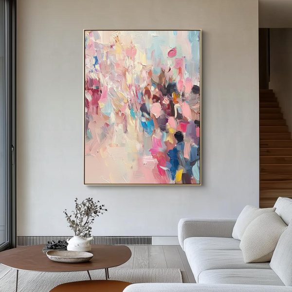 Abstract Colorful Oil Painting with a Twist – Explosive Pastel Hues & Bold Impasto Textures - Image 6