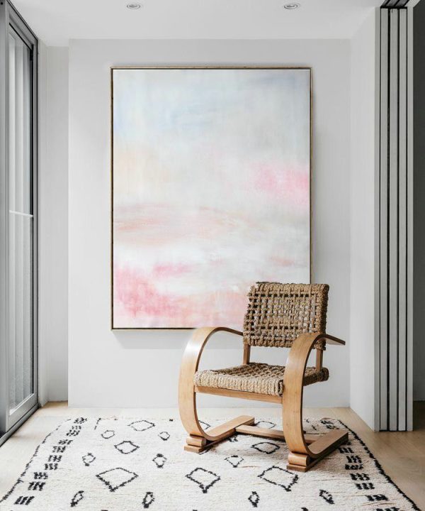 Large Abstract Art Handmade Painting,Vertical Vertical Abstract Art On Canvas,Modern Paintings On Canvas,Grey,Pink,White.etc - Image 7