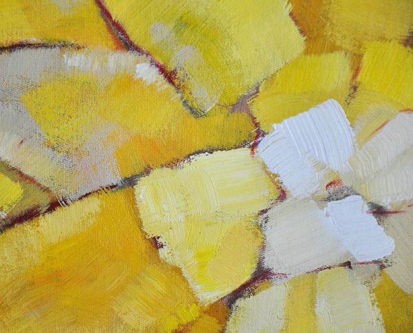 Original Painting Hand Made Large Abstract Art,Vertical Palette Knife Contemporary Art,Original Modern Art,Large Wall Art Handmade,Yellow,White,Blue.etc - Image 2