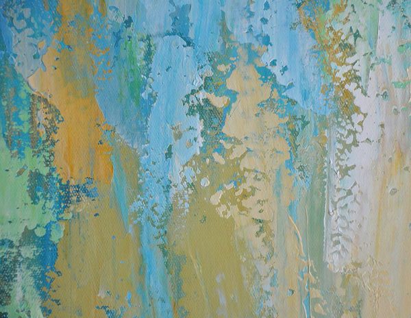 Handmade Large Contemporary Art,Oversized Contemporary Art,Large Paintings For Living Room,Blue,Maize-Yellow,Green.etc - Image 2