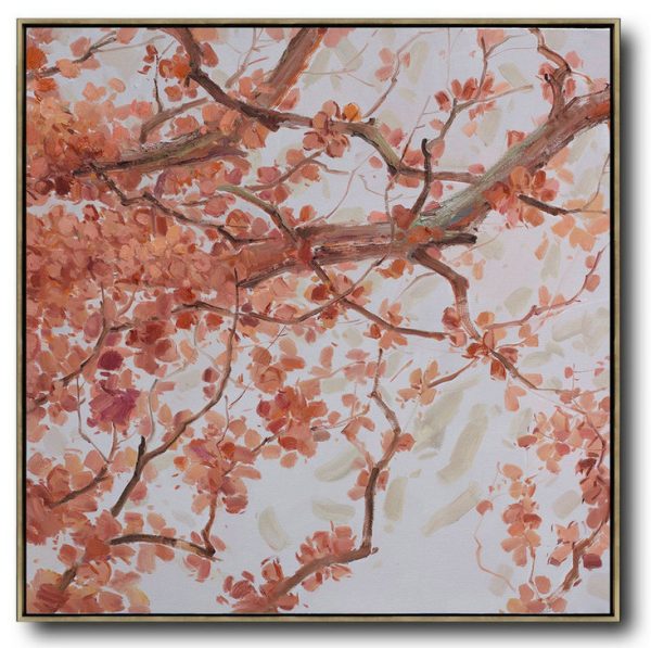 Abstract Painting Extra Large Canvas Art,Abstract Flower Oil Painting,Modern Art Abstract Painting,Red,White,Gray.etc