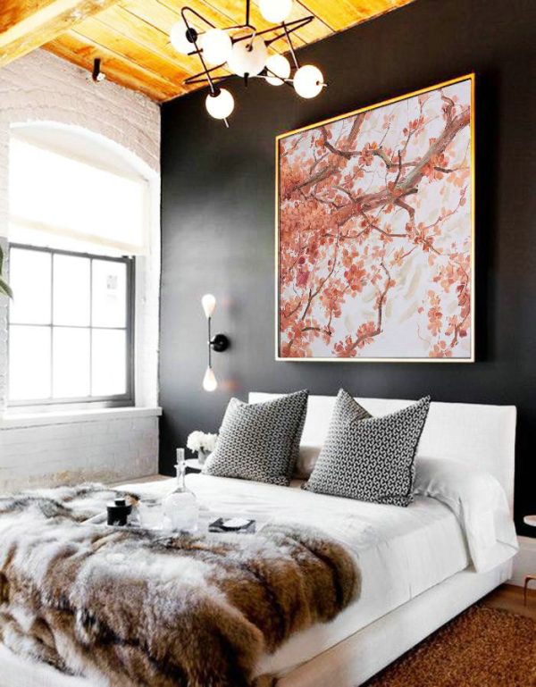 Abstract Painting Extra Large Canvas Art,Abstract Flower Oil Painting,Modern Art Abstract Painting,Red,White,Gray.etc - Image 3