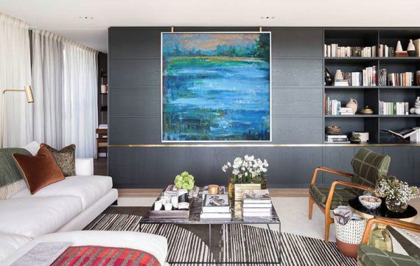 Original Abstract Painting Extra Large Canvas Art,Oversized Abstract Landscape Oil Painting,Original Abstract Painting Canvas Art,Blue,Green,Yellow,Nude.etc - Image 3