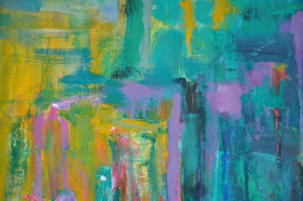 Handmade Painting Large Abstract Art,Oversized Abstract Landscape Oil Painting,Handmade Acrylic Painting,Blue,Green,Yellow,Purple.etc - Image 2