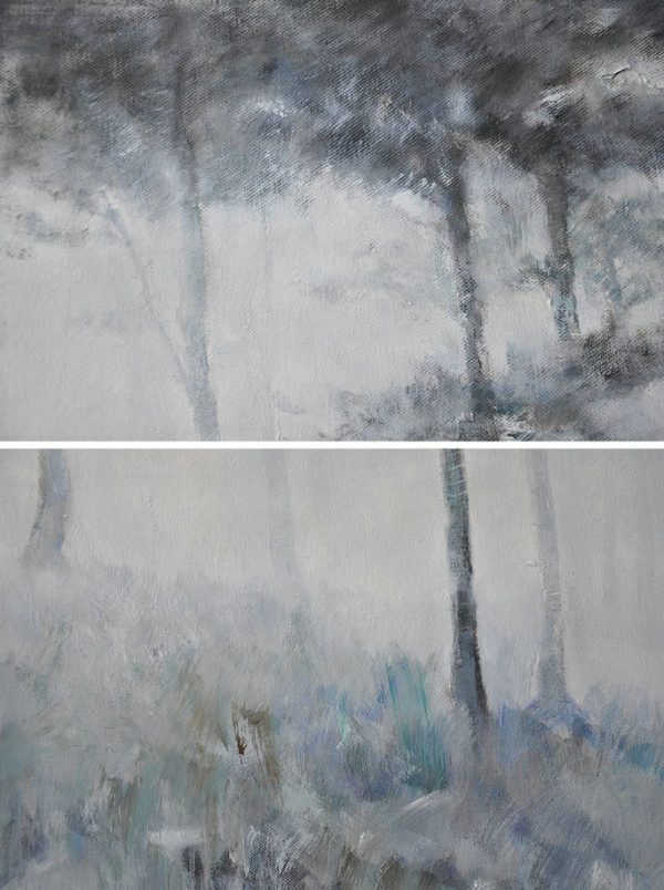 Abstract Painting Extra Large Canvas Art,Oversized Abstract Landscape Oil Painting,Large Colorful Wall Art,White,Gray,Black.etc - Image 2