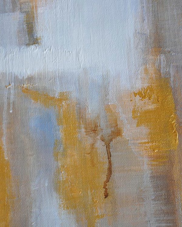 Extra Large Textured Painting On Canvas,Large Abstract Landscape Oil Painting On Canvas,Acrylic Painting Large Wall Art,White,Grey,Yellow - Image 2