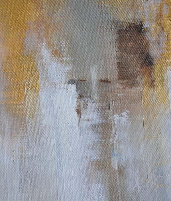 Extra Large Textured Painting On Canvas,Large Abstract Landscape Oil Painting On Canvas,Acrylic Painting Large Wall Art,White,Grey,Yellow - Image 3