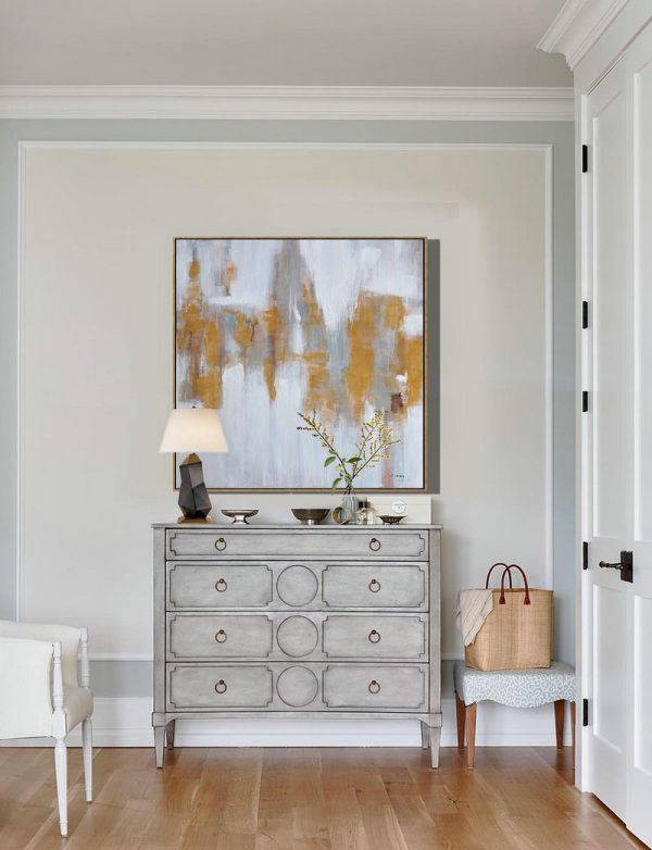 Extra Large Textured Painting On Canvas,Large Abstract Landscape Oil Painting On Canvas,Acrylic Painting Large Wall Art,White,Grey,Yellow - Image 4