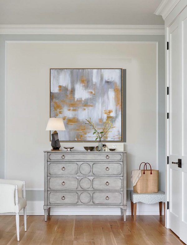 Extra Large Acrylic Painting On Canvas,Large Abstract Landscape Oil Painting On Canvas,Hand-Painted Canvas Art,Glod,White,Grey.etc - Image 4