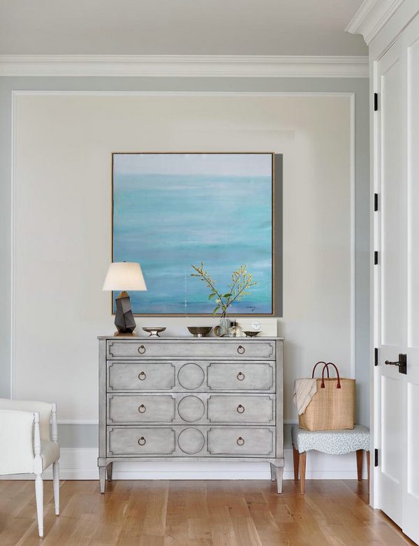 Handmade Large Painting,Large Abstract Landscape Oil Painting On Canvas,Hand Made Original Art,Green,Blue,Gray.etc - Image 4