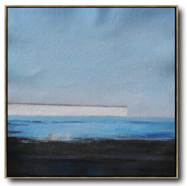 Large Abstract Art,Oversized Abstract Landscape Painting,Modern Paintings,Gray,Blue,Black.etc