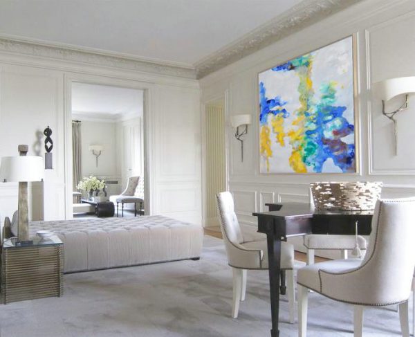 Large Abstract Art Handmade Painting,Oversized Contemporary Oil Painting,Huge Abstract Canvas Art,Gray,Yellow,Green,Blue.etc - Image 4