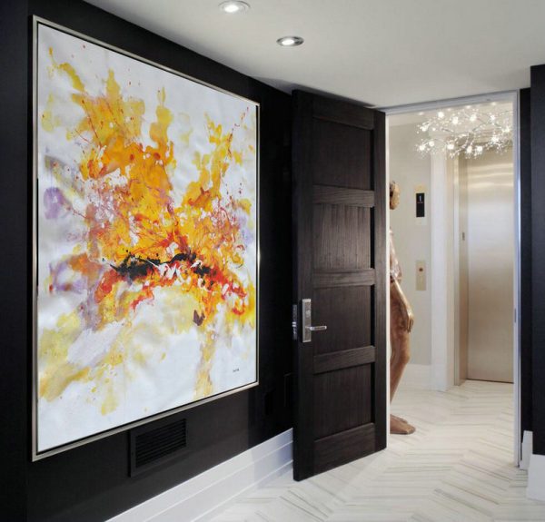 Large Abstract Art,Oversized Abstract Oil Painting,Original Art Acrylic Painting,Yellow,White,Purple,Red.etc - Image 3