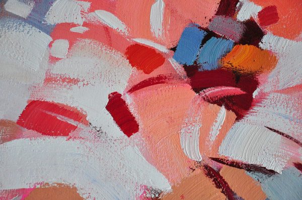 Original Artwork Extra Large Abstract Painting,Oversized Abstract Flower Painting,Large Abstract Wall Art,Pink,White,Gray.etc - Image 2