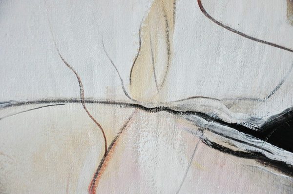 Extra Large Acrylic Painting On Canvas,Oversized Abstract Painting,Modern Canvas Art,White,Pink,Yellow,Gray.etc - Image 2
