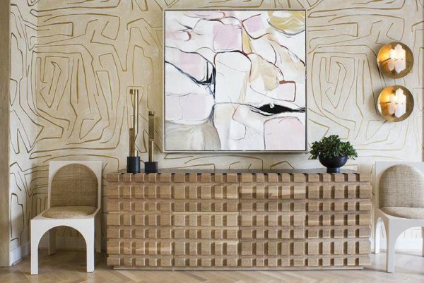 Extra Large Acrylic Painting On Canvas,Oversized Abstract Painting,Modern Canvas Art,White,Pink,Yellow,Gray.etc - Image 6