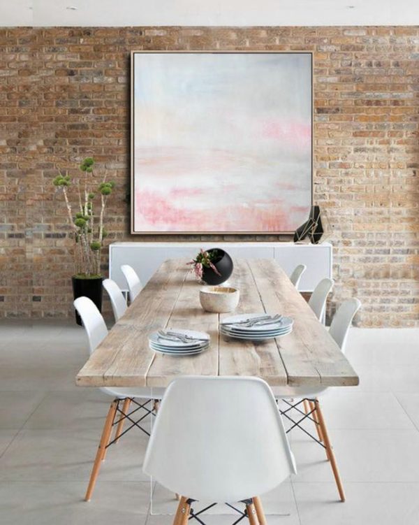 Huge Abstract Painting On Canvas,Oversized Abstract Painting,Oversized Custom Canvas Art,White,Gray,Pink.etc - Image 6