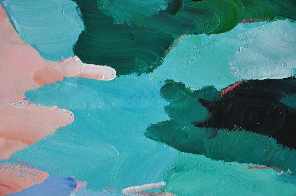 Oversized Canvas Art On Canvas,Oversized Abstract Art,Unique Canvas Art,Blue,Green,Pink,Yellow.etc - Image 2