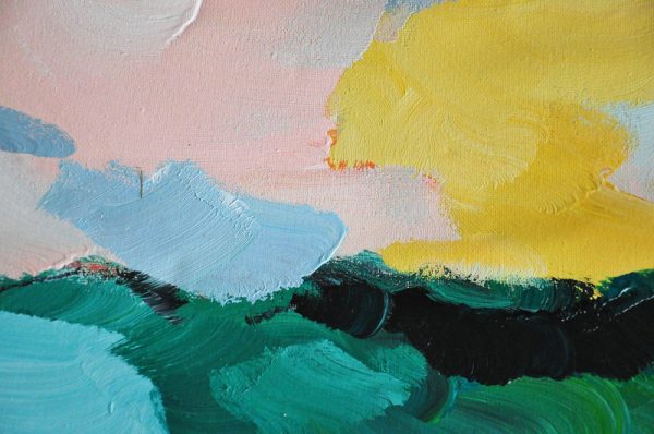 Oversized Canvas Art On Canvas,Oversized Abstract Art,Unique Canvas Art,Blue,Green,Pink,Yellow.etc - Image 3