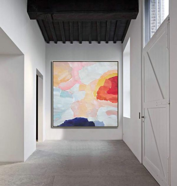 Handmade Painting Large Abstract Art,Oversized Abstract Art,Acrylic Painting Large Wall Art,Red,White,Pink,Blue.etc - Image 4