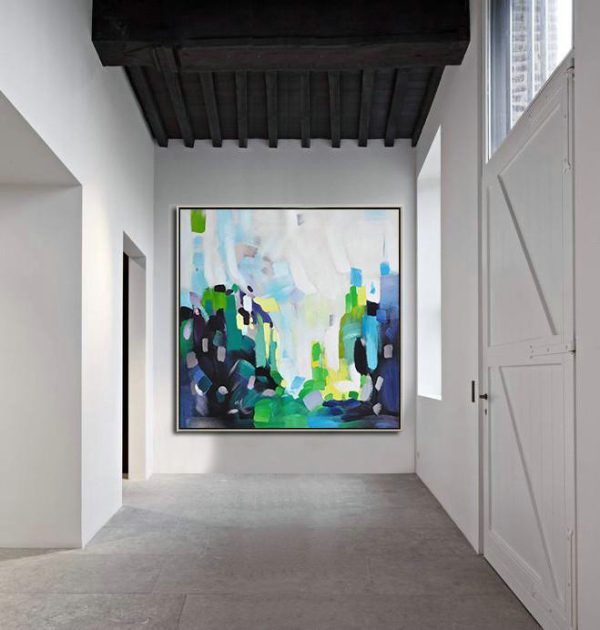 Extra Large Canvas Art,Oversized Abstract Art,Large Wall Art Canvas,White,Green,Black,Yellow.etc - Image 6