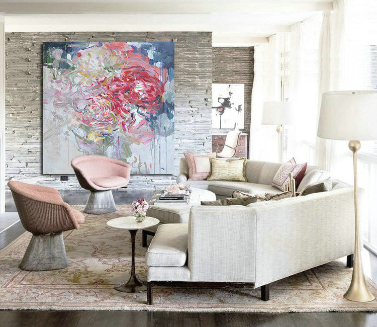 Extra Large Acrylic Painting On Canvas,Abstract Landscape Painting,Original Art - Image 3