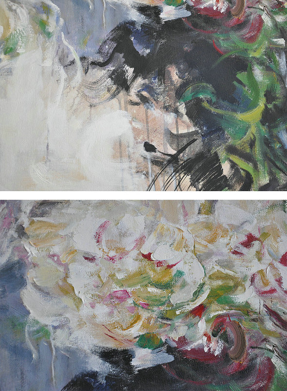 Extra Large Canvas Art,Set Of 2 Abstract Landscape Painting On Canvas, Free Shipping Worldwide,Abstract Painting Modern Art - Image 2
