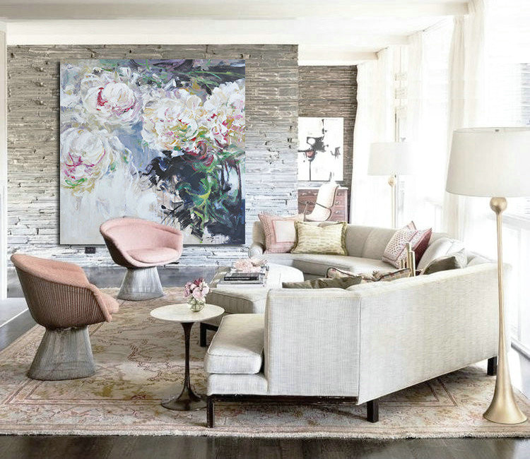 Extra Large Canvas Art,Set Of 2 Abstract Landscape Painting On Canvas, Free Shipping Worldwide,Abstract Painting Modern Art - Image 3