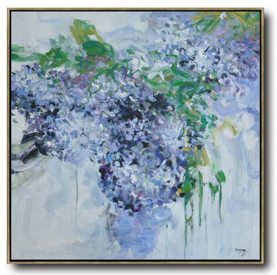 Large Abstract Art,Horizontal Abstract Landscape Oil Painting On Canvas,Contemporary Wall Art