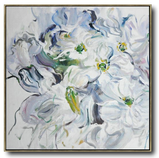 Original Painting Hand Made Large Abstract Art,Horizontal Abstract Landscape Oil Painting On Canvas,Canvas Artwork For Sale