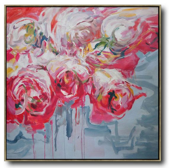 Oversized Canvas Art On Canvas,Abstract Landscape Oil Painting,Big Canvas Painting