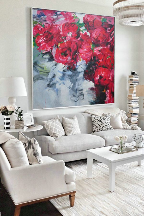 Original Abstract Painting Extra Large Canvas Art,Abstract Landscape Painting,Acrylic Painting On Canvas - Image 4