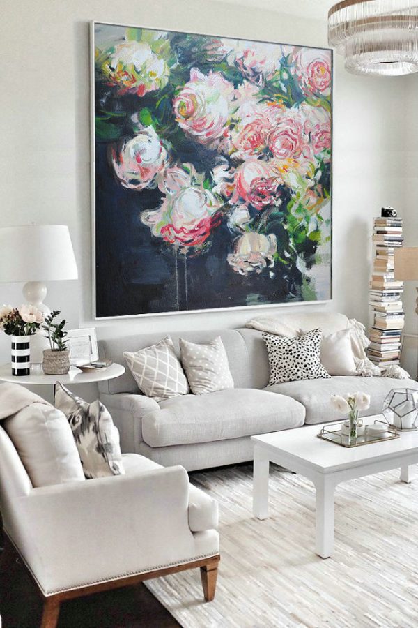 Extra Large Acrylic Painting On Canvas,Abstract Landscape Oil Painting,Original Art Acrylic Painting - Image 4
