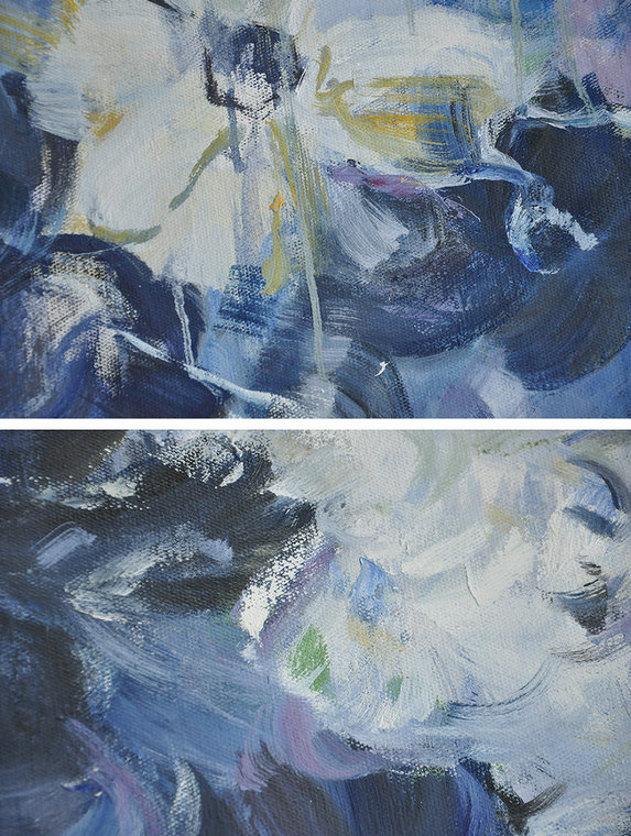 Extra Large 72 Acrylic Painting,Panoramic Abstract Landscape Painting,Extra Large Wall Art - Image 2