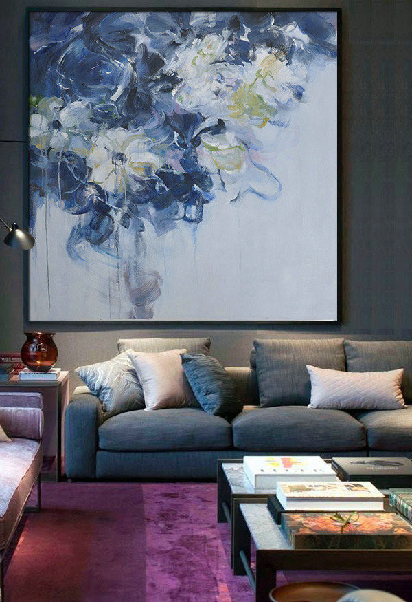 Extra Large 72 Acrylic Painting,Panoramic Abstract Landscape Painting,Extra Large Wall Art - Image 3