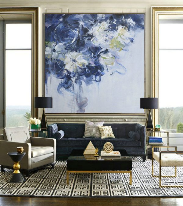 Extra Large 72 Acrylic Painting,Panoramic Abstract Landscape Painting,Extra Large Wall Art - Image 4