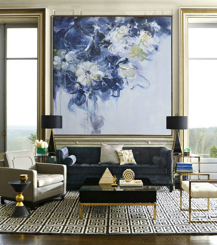 Extra Large 72 Acrylic Painting,Panoramic Abstract Landscape Painting,Extra Large Wall Art - Image 4