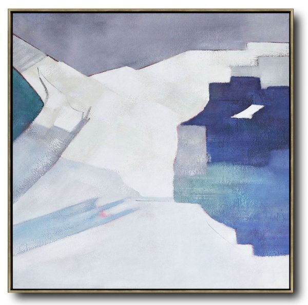 Large Abstract Art,Oversized Contemporary Art,Hand Made Original Art,Blue,White,Grey.etc