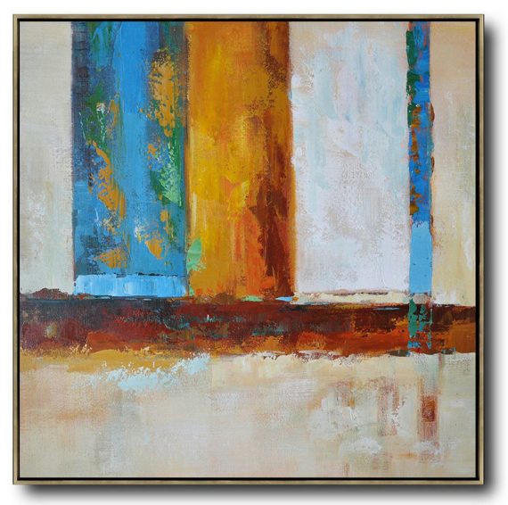 Large Contemporary Art Acrylic Painting,Oversized Contemporary Art,Original Abstract Painting Canvas Art,Red,Yellow,Blue,White.etc