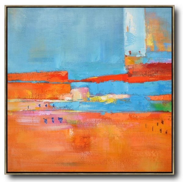 Extra Large 72 Acrylic Painting,Oversized Contemporary Art,Contemporary Canvas Paintings,Red,Blue,Orange,Yellow,Pink.etc