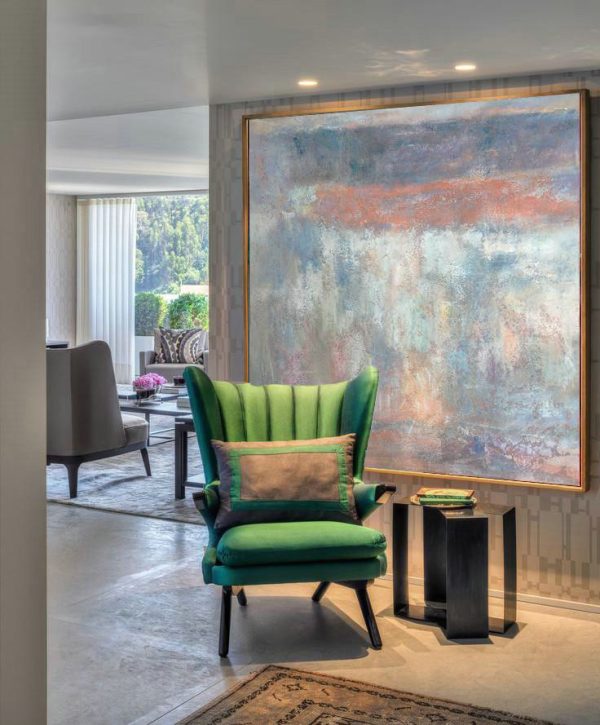 Hand Painted Extra Large Abstract Painting,Oversized Contemporary Art,Large Abstract Art Handmade Acrylic Painting,Orange,Grey,White,Blue.etc - Image 4
