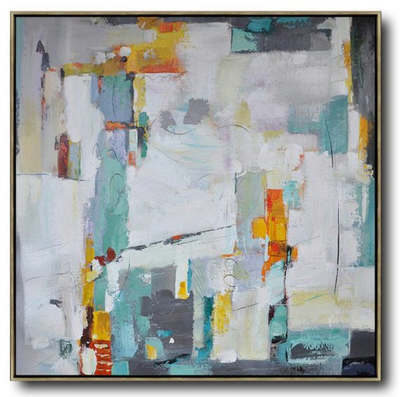 Large Contemporary Art Acrylic Painting,Oversized Contemporary Art,Original Art For Sale By Artist,Green,Blue,Yellow,Violet Ash.etc