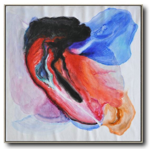 Extra Large Abstract Painting On Canvas,Contemporary Oil Painting,Living Room Canvas Art,Black,Red,Blue,Pink.etc