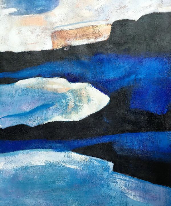 Original Artwork Extra Large Abstract Painting,Oversized Blue Contemporary Painting On Canvas,Personalized Canvas Art,Blue,Black,White,Sky Blue.etc - Image 3