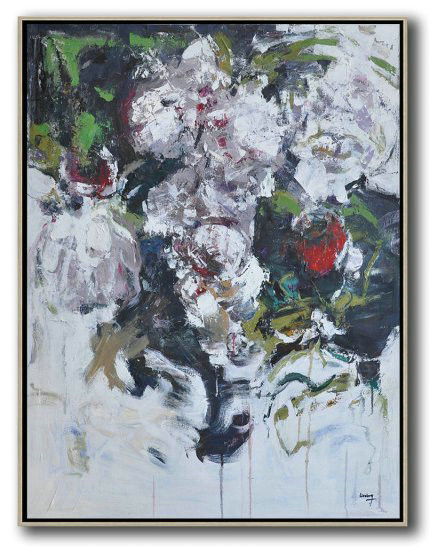 Large Contemporary Art Acrylic Painting,Horizontal Abstract Landscape Oil Painting On Canvas,Hand Made Original Art