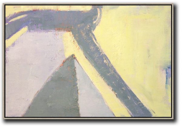 Extra Large Acrylic Painting On Canvas,Oversized Horizontal Contemporary Art,Oversized Custom Canvas Art,Yellow,Grey,Purple.etc