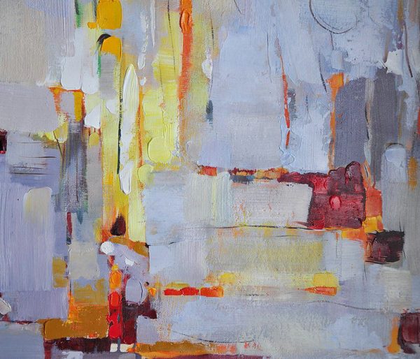 Large Abstract Art Handmade Painting,Oversized Horizontal Contemporary Art,Original Modern Art,Large Wall Art Handmade,Grey,Red,Yellow.etc - Image 2