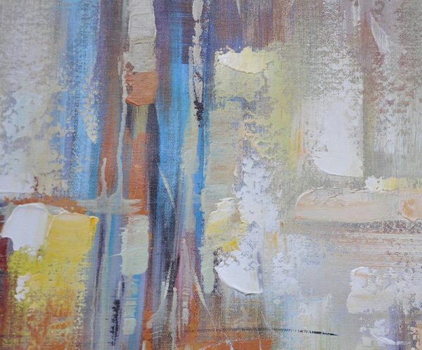 Huge Abstract Painting On Canvas,Oversized Horizontal Contemporary Art,Original Art Acrylic Painting,Grey,White,Earthy Yellow.etc - Image 2