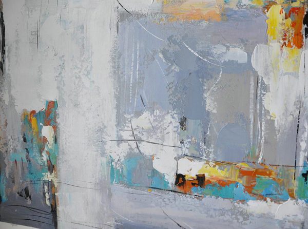 Home Canvas Wall Art,Oversized Horizontal Contemporary Art,Artwork For Sale,White,Grey,Yellow.etc - Image 2