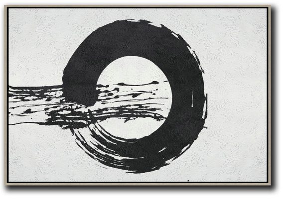 Hand Paint Large Art,Oversized Horizontal Minimal Art On Canvas - Modern Painting Abstract